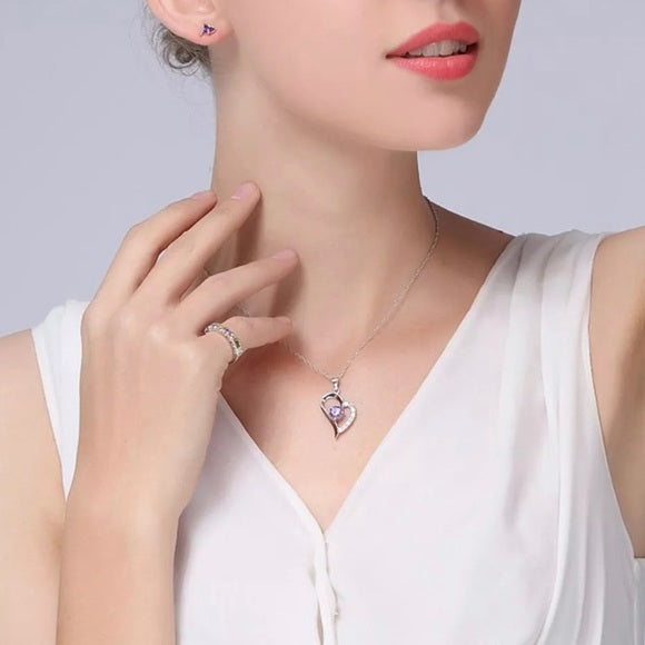 Sterling Silver Heart Shape Pendant Necklace