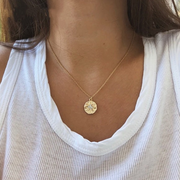 Crystal Inlaid Pendant Necklace