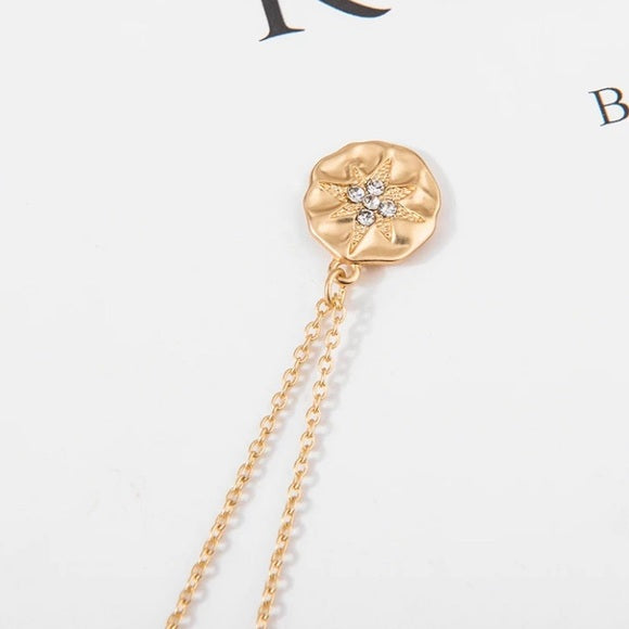 Crystal Inlaid Pendant Necklace