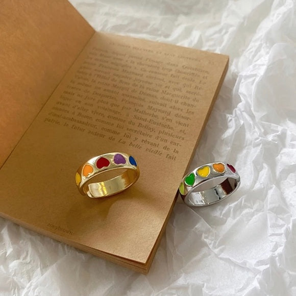 Vintage Style Cute Heart Metal Ring