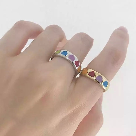 Vintage Style Cute Heart Metal Ring