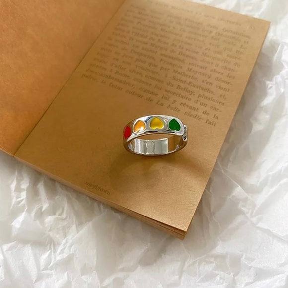 Vintage Style Cute Heart Metal Ring