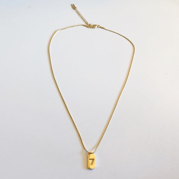 Lucky 7 Hollowed Pendant Necklace