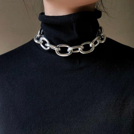 Chunky Trendy Link Metal Choker