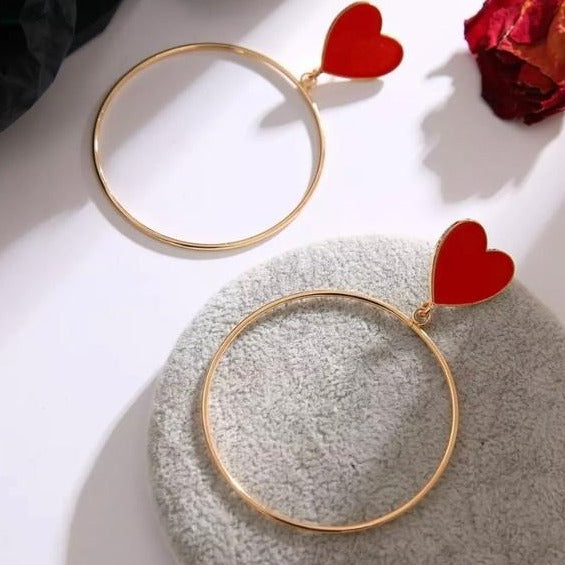 Exaggerated Metal Circle Earrings