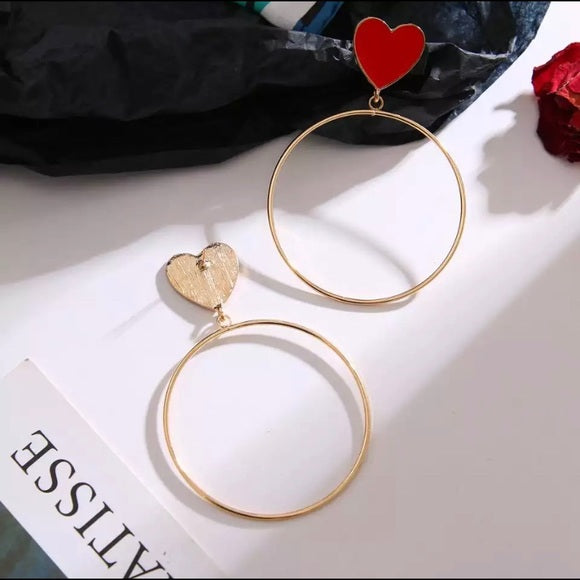 Exaggerated Metal Circle Earrings