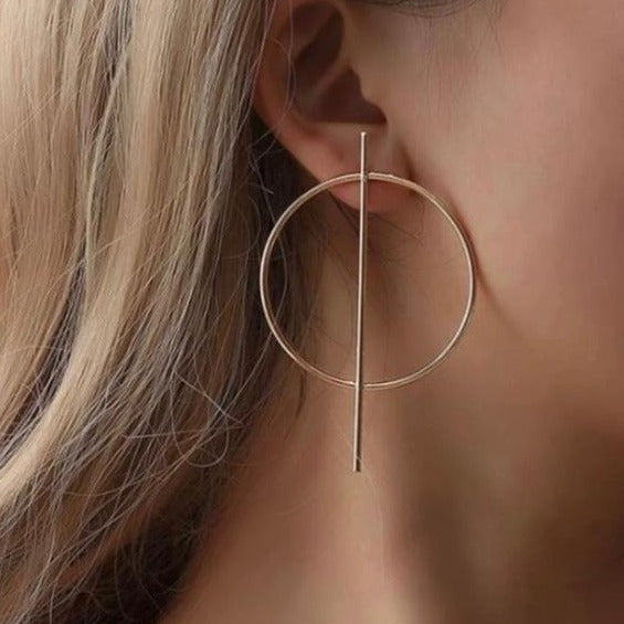 Geometric Hoop Statement Earrings