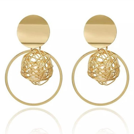 Geometric Hollow Statement Earrings