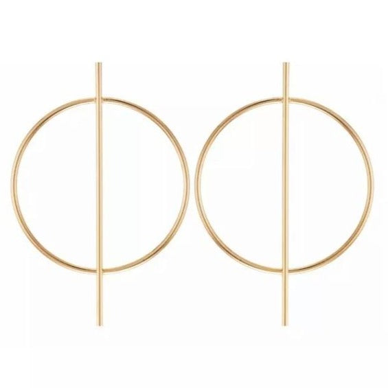 Geometric Hoop Statement Earrings