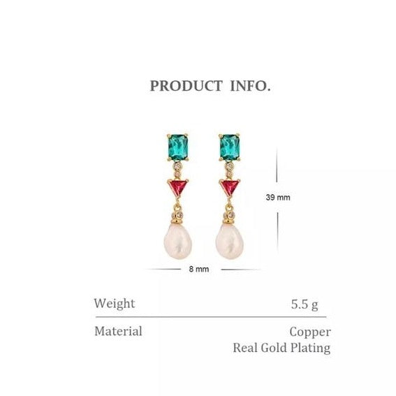 Exquisite Crystal Earrings with Pearl Accent