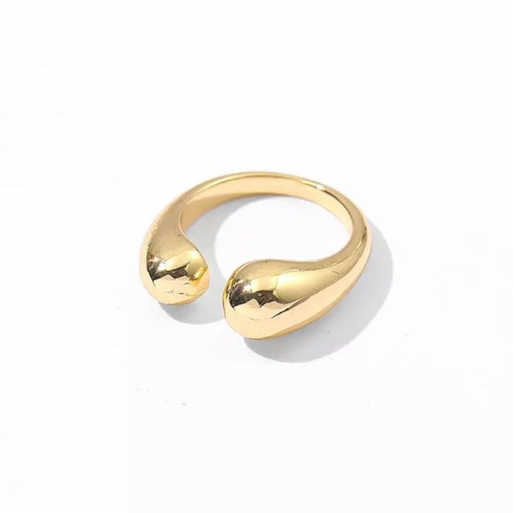 Resizable Gold-plated Dash Wrap Ring