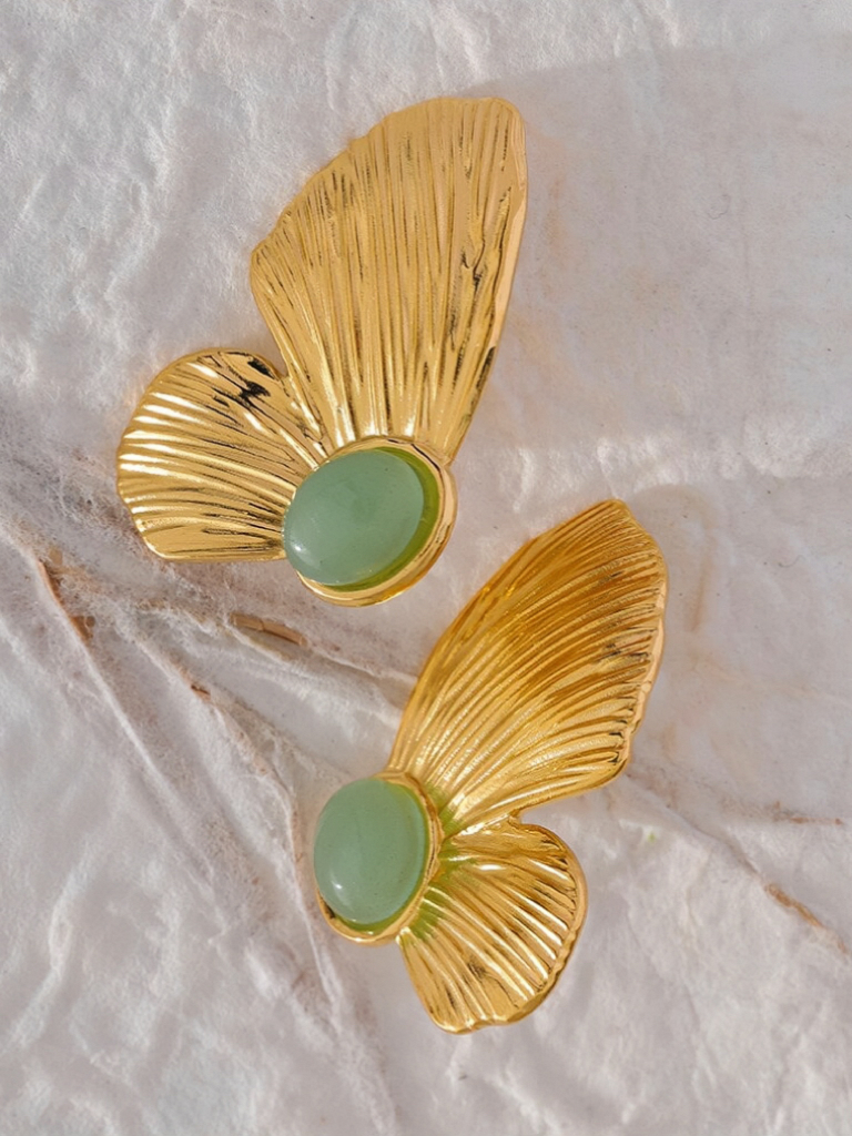 Lilian Butterfly Wings Statement Stud Earrings