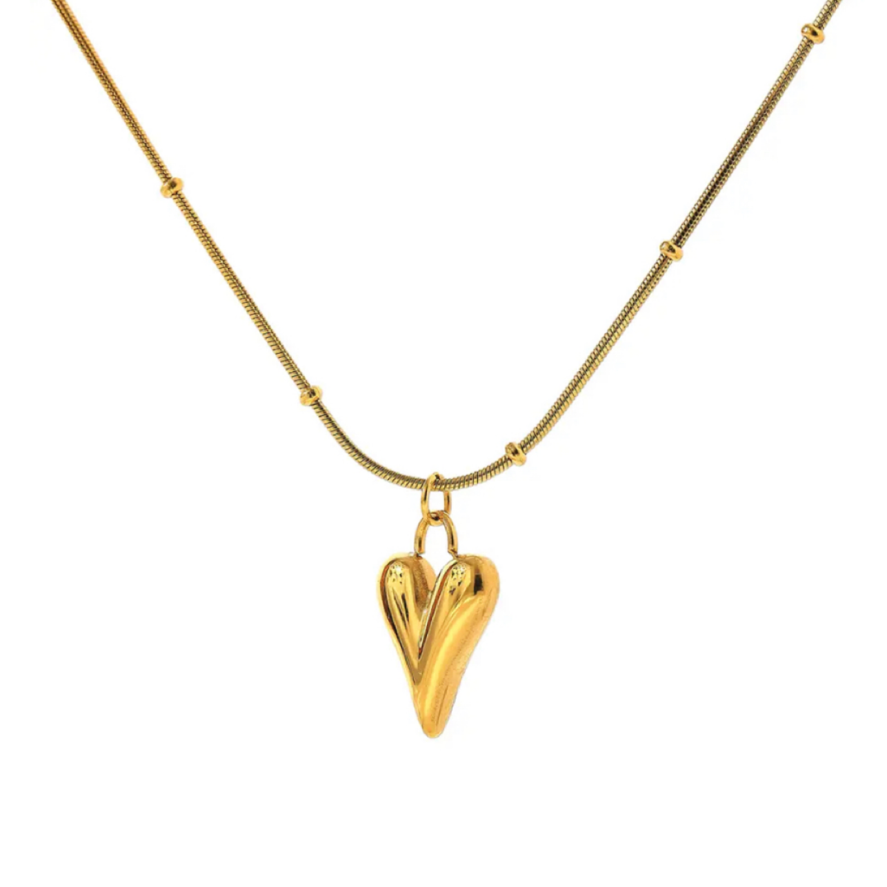 Effie Gold-plated Heart Pendant Necklace