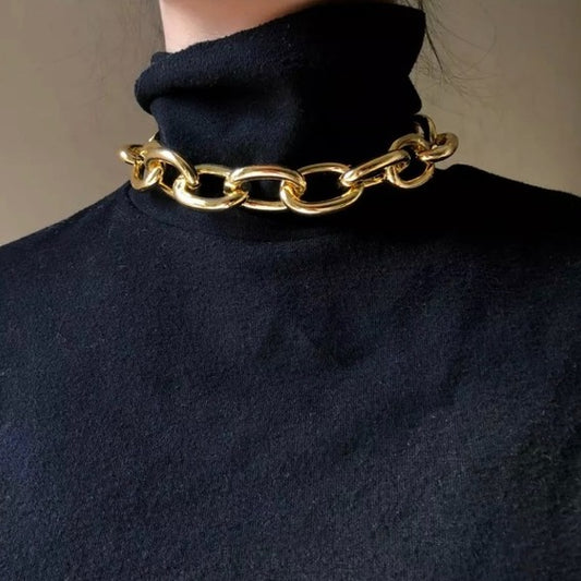 Chunky Trendy Link Metal Choker