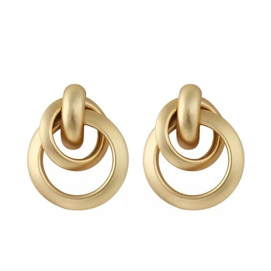 Artistic Gold Hoop Earrings