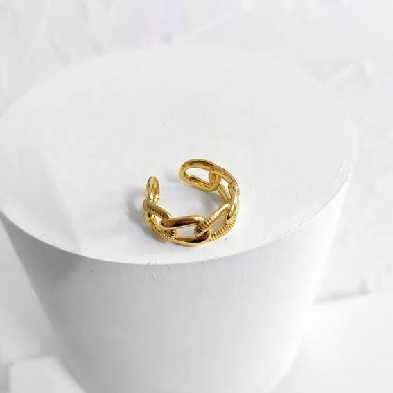 Resizable Trendy Chunky Textured Ring