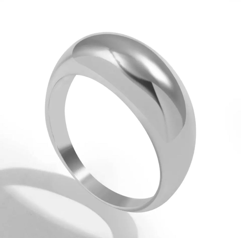 Minimalist Design Chunky Dome Ring