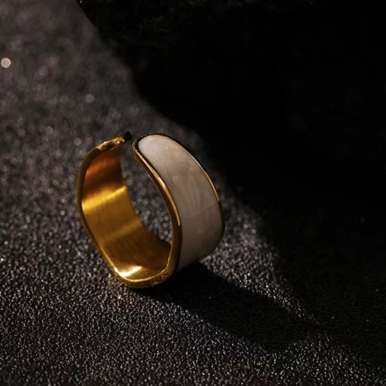 Gold Plated Modern Design Abstract Ring