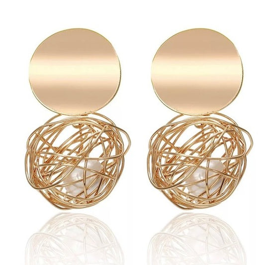 Geometric Hollow Statement Earrings