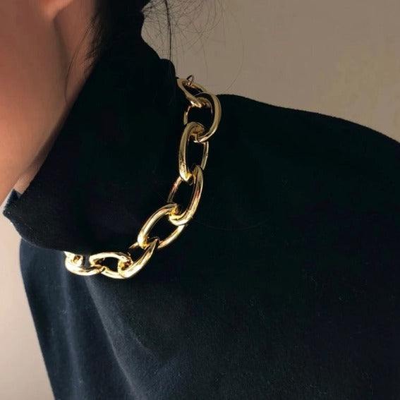 Chunky Trendy Link Metal Choker