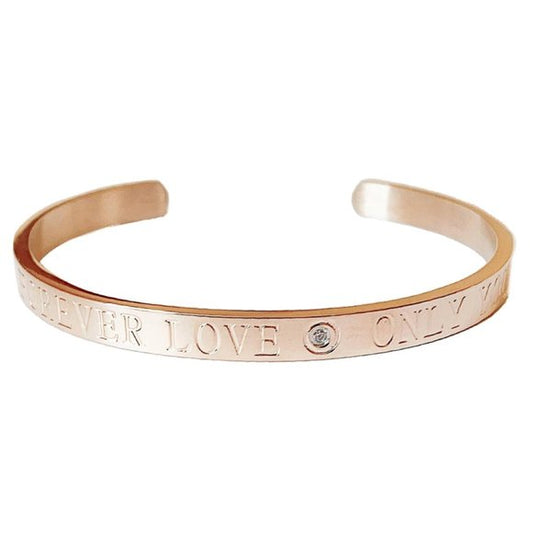 Forever Love Rose Gold Plated Cuff