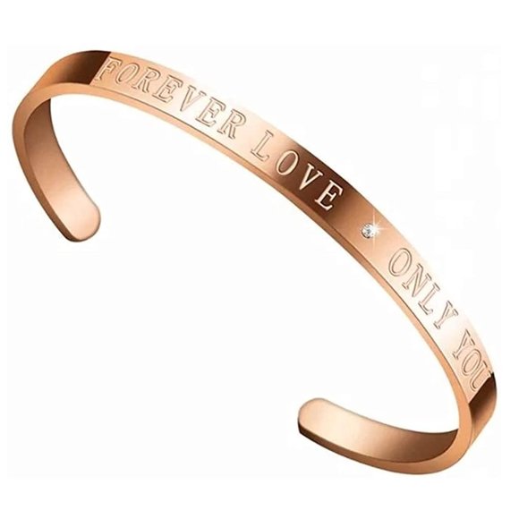 Forever Love Rose Gold Plated Cuff