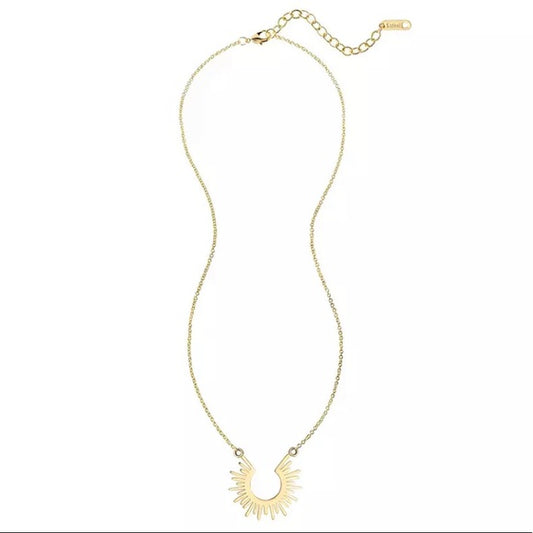 Gold-plated Geometric Pendant Necklace