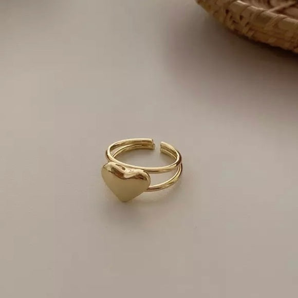 Gold Heart Fashion Ring