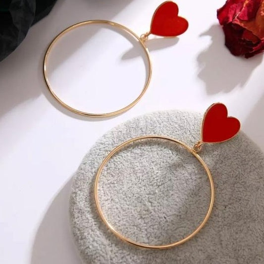 Exaggerated Metal Circle Earrings