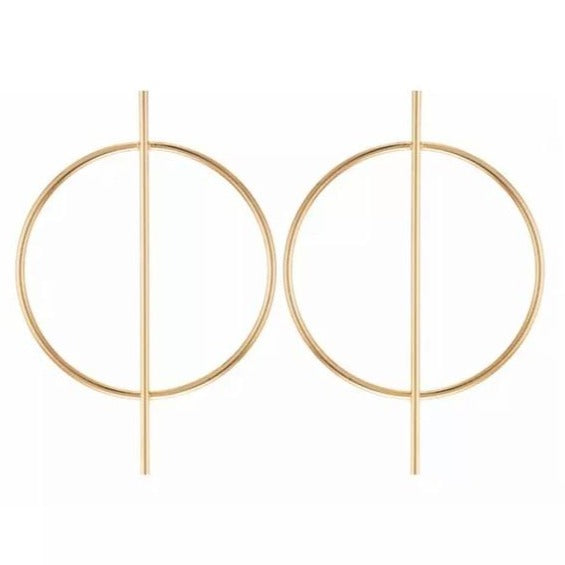 Geometric Hoop Statement Earrings