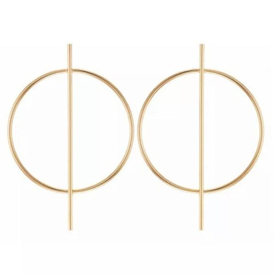 Geometric Hoop Statement Earrings