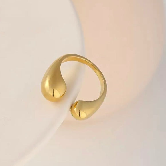 Resizable Gold-plated Dash Wrap Ring